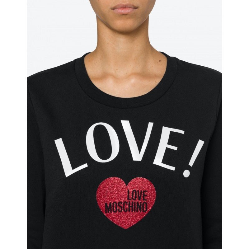 Love Moschino Black Cotton Sweater - Fizigo