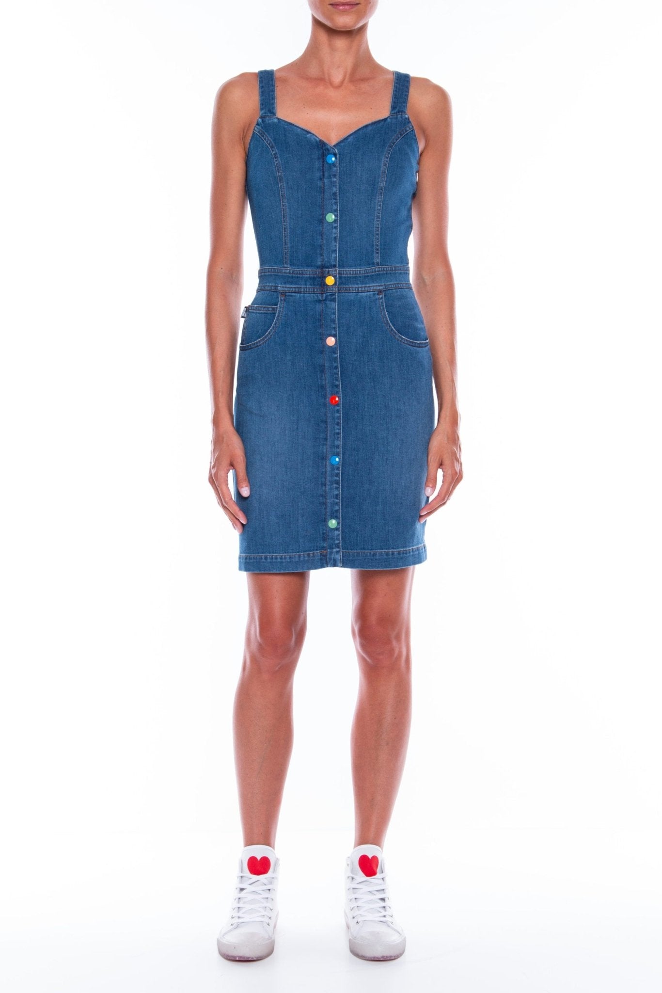 Love Moschino Blue Cotton Dress - Fizigo