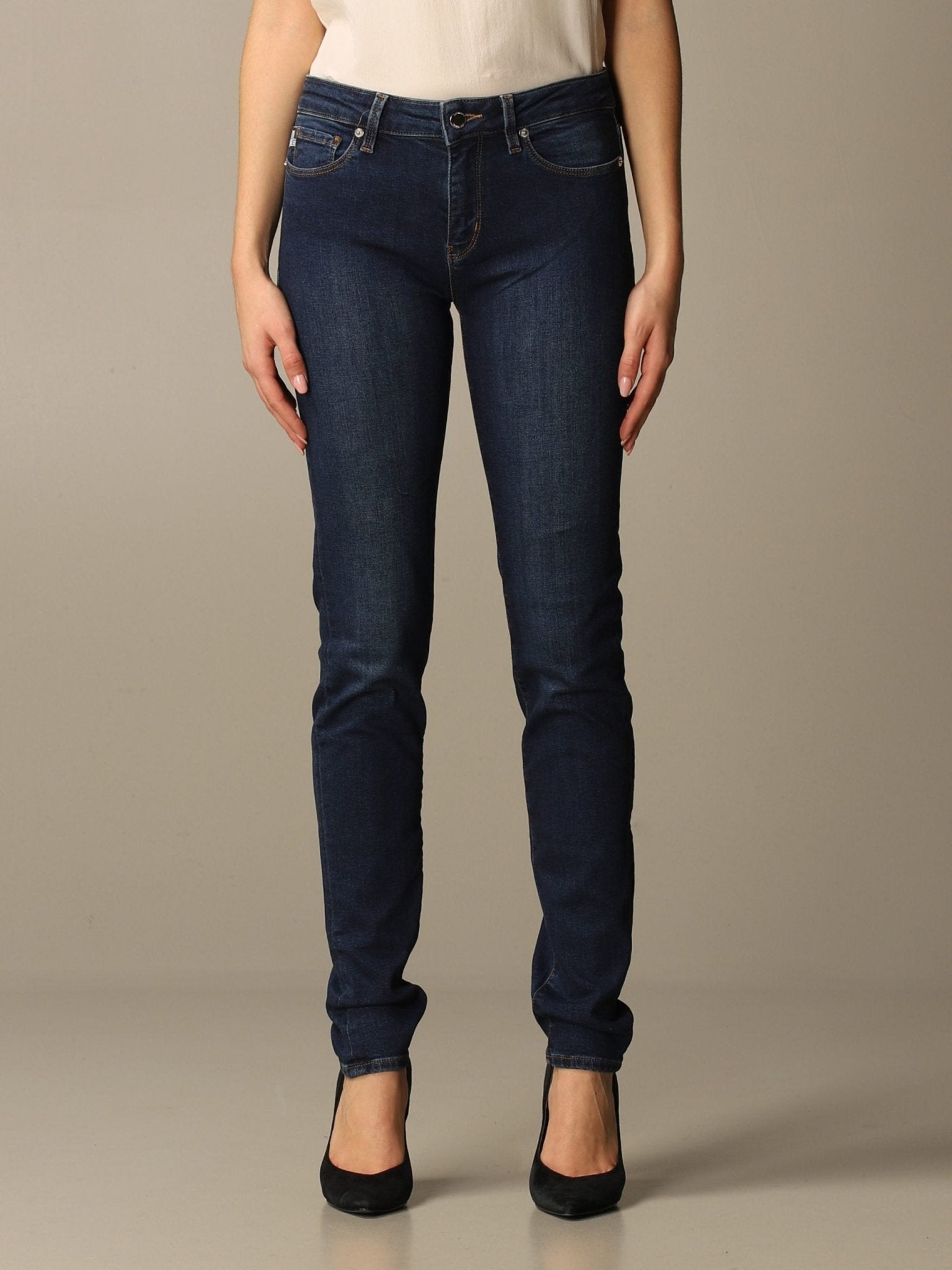 Love Moschino Blue Cotton Jeans & Pant - Fizigo