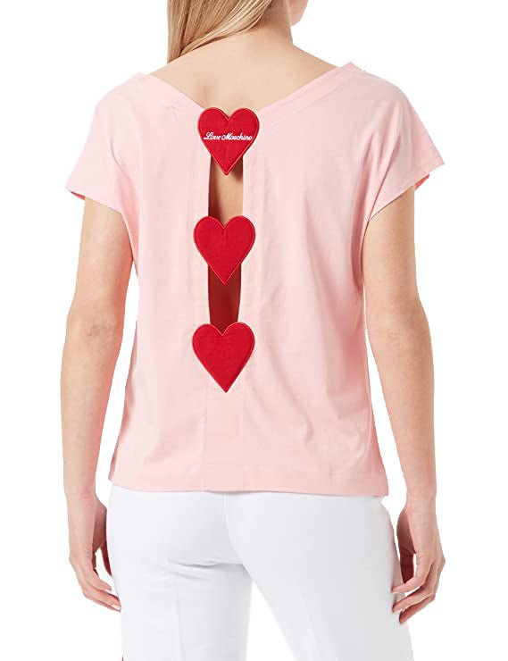 Love Moschino Pink Cotton Tops & T-Shirt - Fizigo