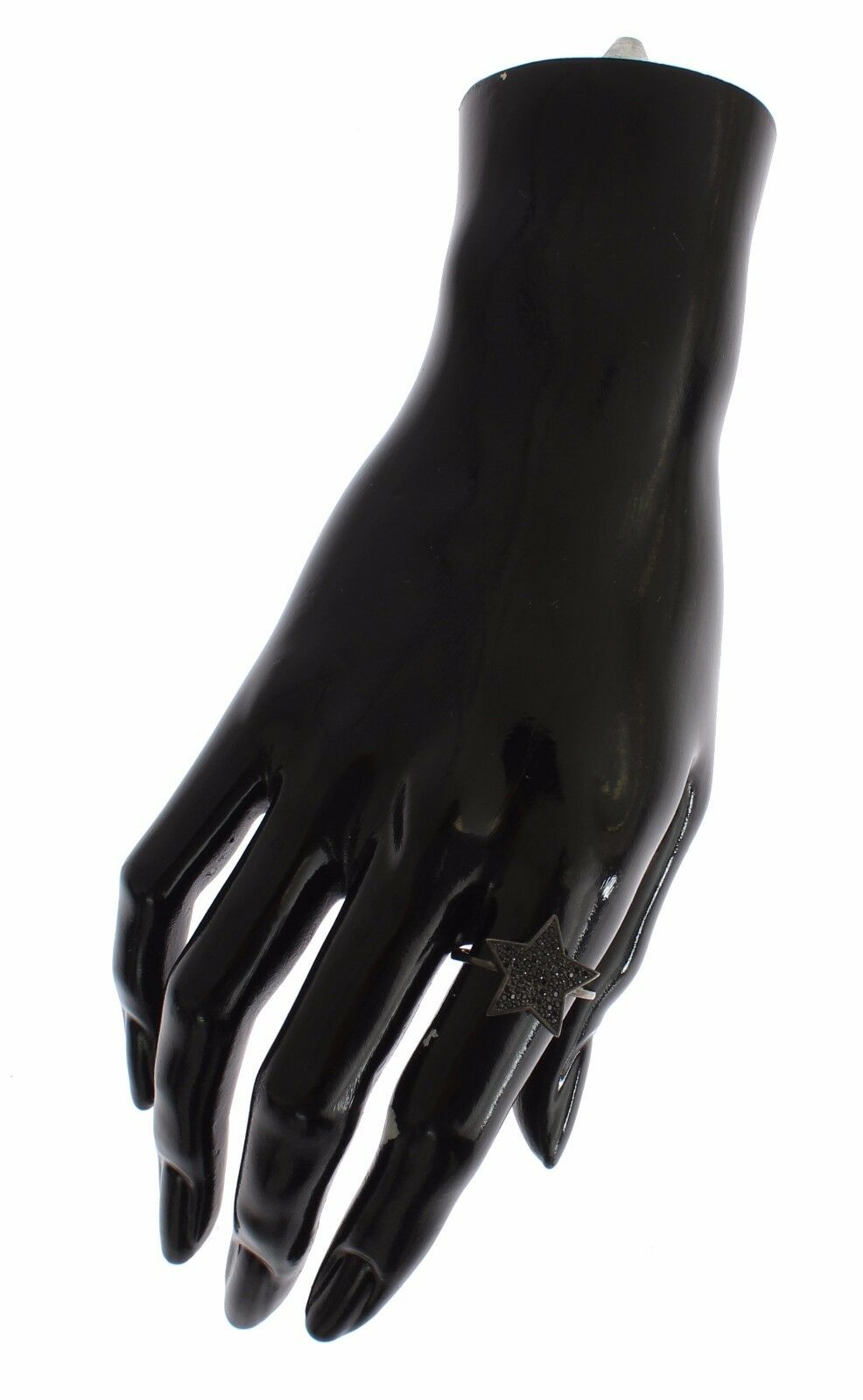 Nialaya Black CZ Star 925 Silver Womens Ring - Fizigo