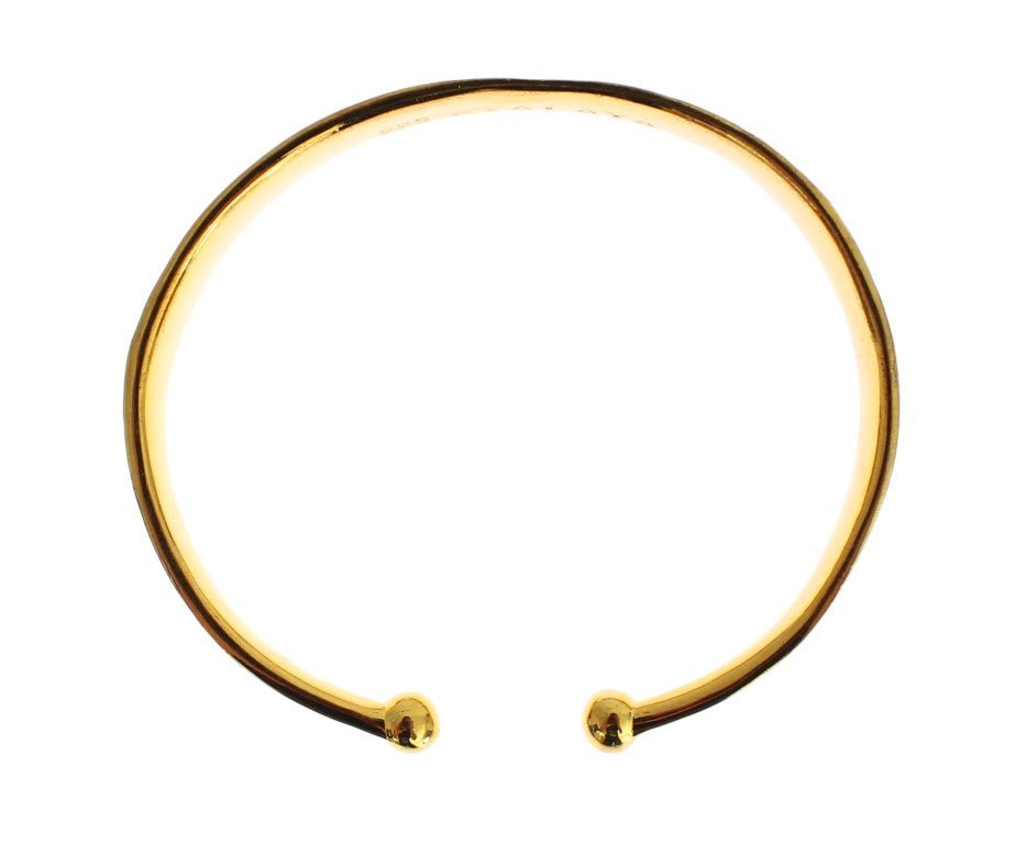 Nialaya CZ Gold Sterling 925 Silver Bangle Bracelet - Fizigo