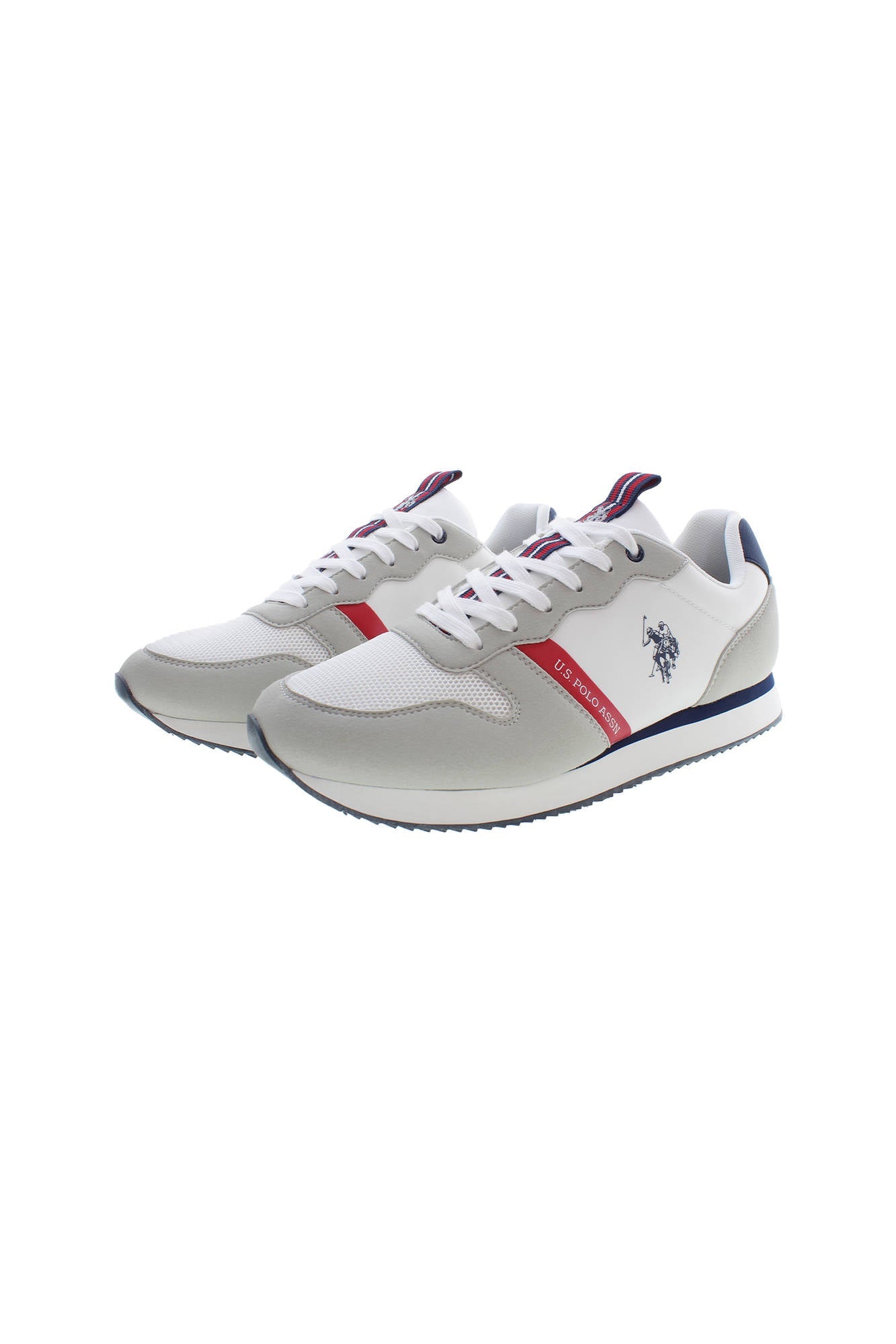 U.S. POLO ASSN. White Polyester Sneaker - Fizigo